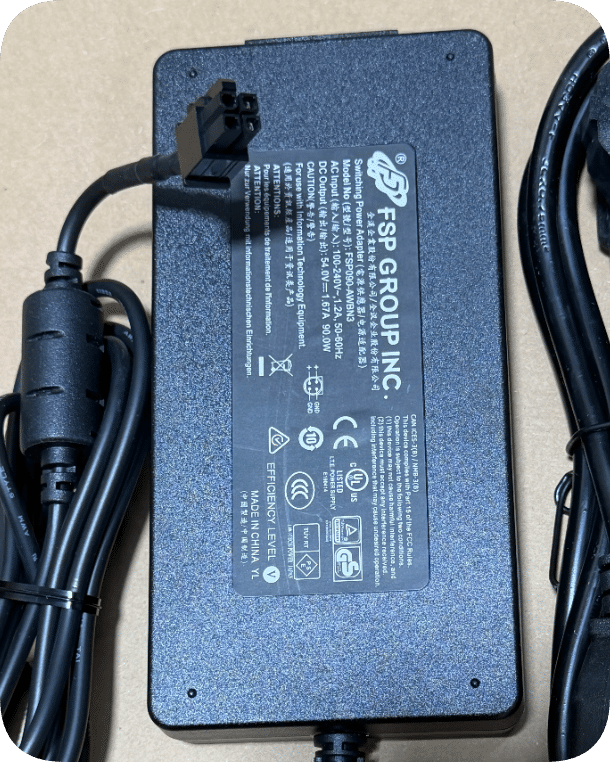 *Brand NEW*FSP FSP090-AWAN3 54V 1.67A Power Adapter for Surveillance Recorders and PoE Switches 4-hole Termina